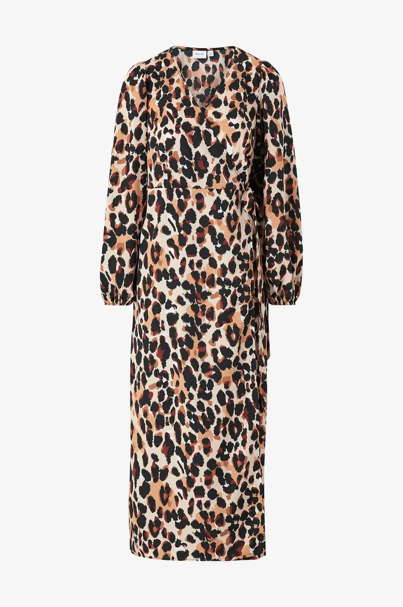 Vila Maxikjole viGraffy Long Wrap L/S Dress - Svart