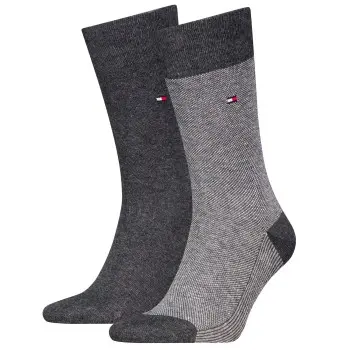 Tommy Hilfiger Tommy Hilfiger Strømper 2P Men Birdeye Sock Antracit Str 43/46 Herre
