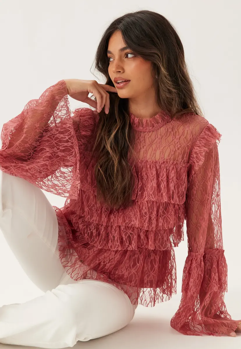 Bubbleroom Frill Lace Blouse
