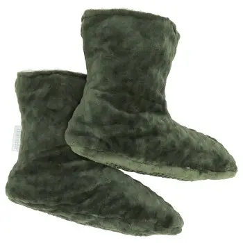 Damella Damella Strømper Jaquard Fleece Slippers Grønn polyester Str 35/37 Dame