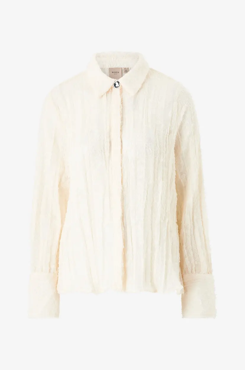 Rouge Vila Skjorte viKyoto LS Shirt - Beige