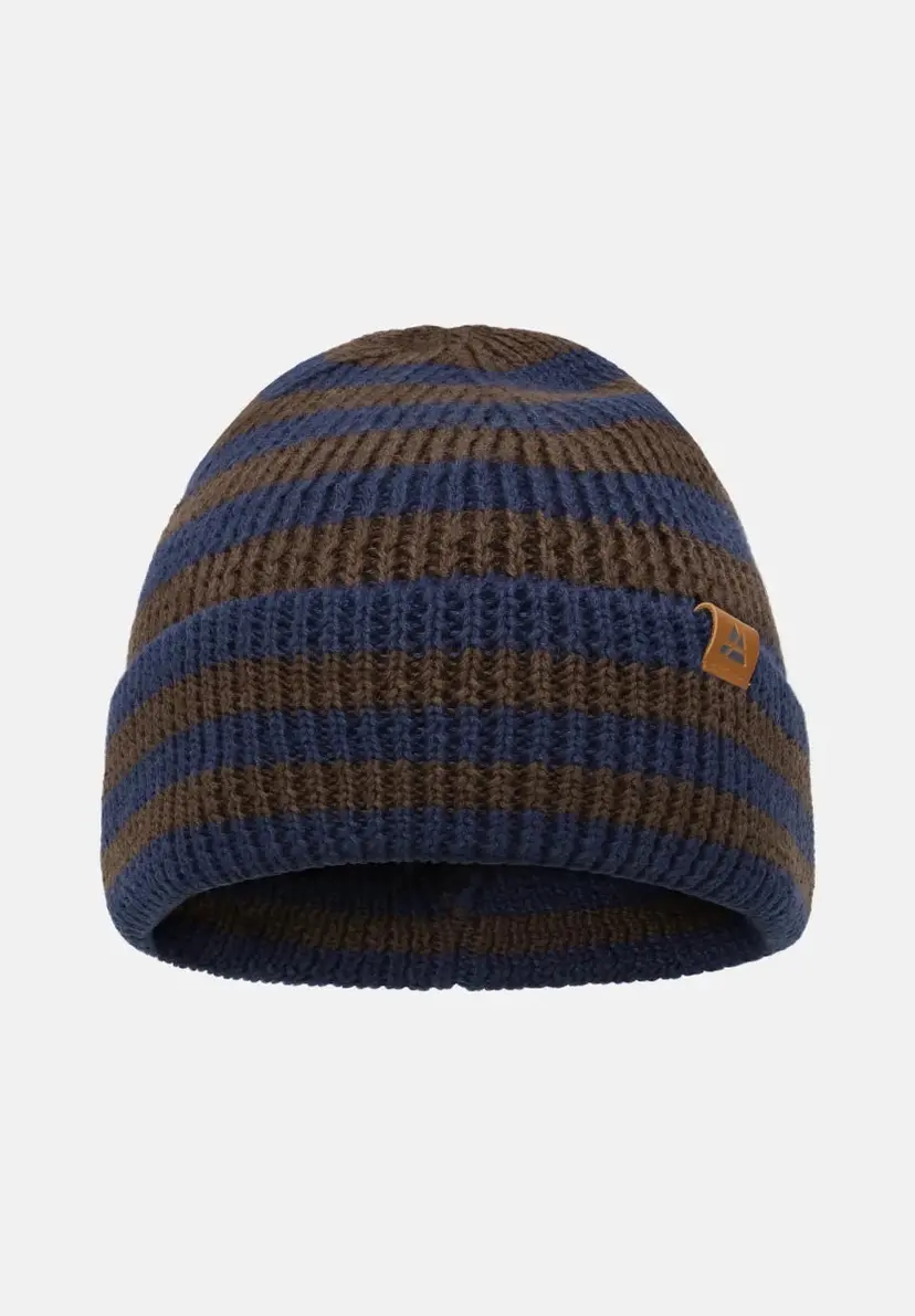 DANISH ENDURANCE MERINO HUE fra DANISH ENDURANCE, Blå/Brun, Blød Merinould og Polyester, Klassisk Ribbet Kant, OEKO-TEX STANDARD 100 cert nr 21.HCN.65841