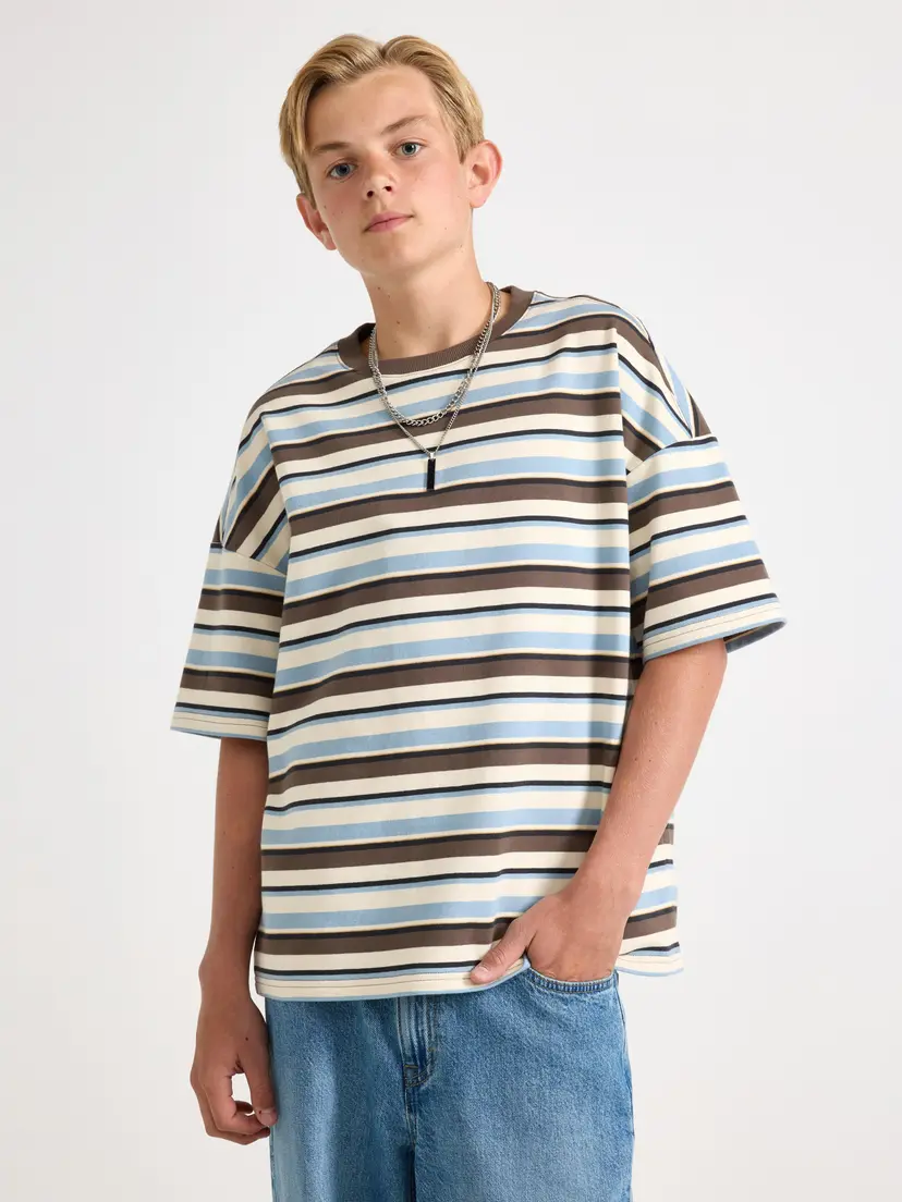 Lindex T-skjorte med striper