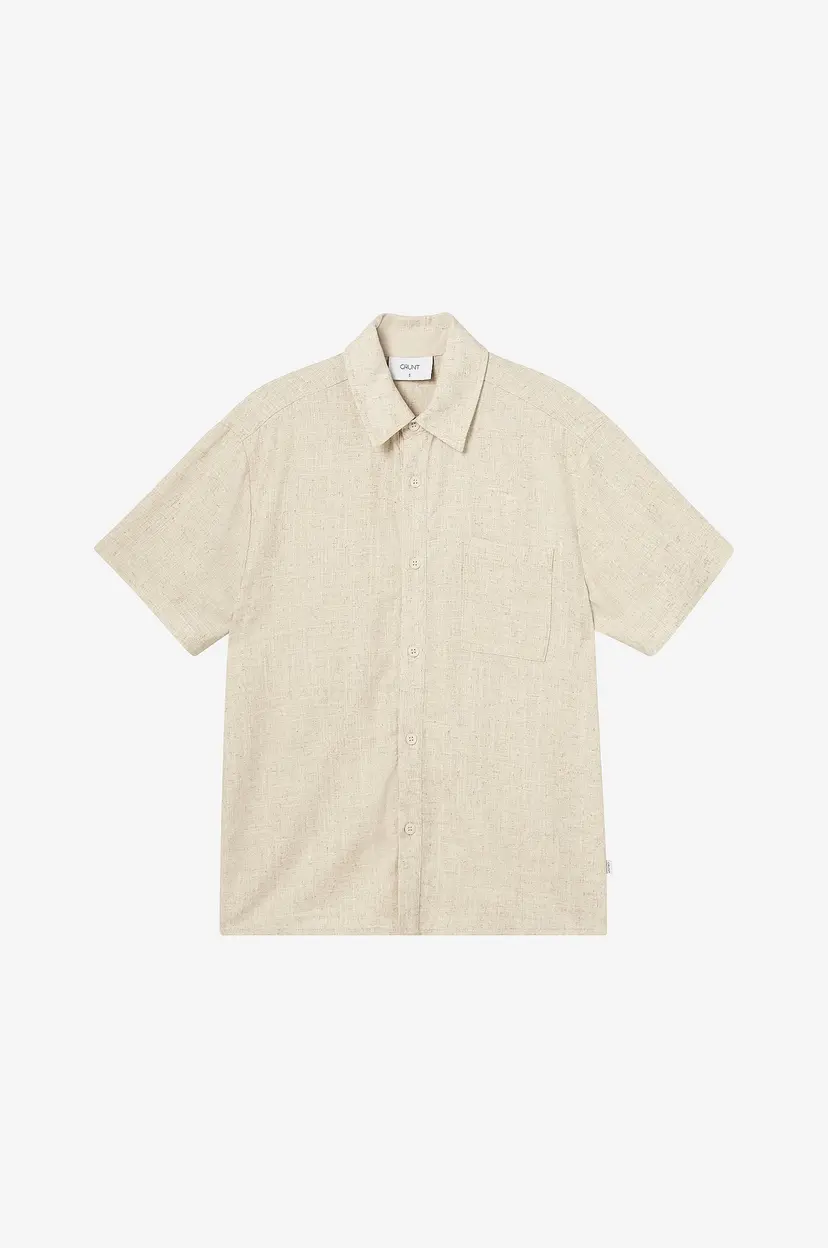 Grunt Skjorte Vap Linen Shirt - Beige