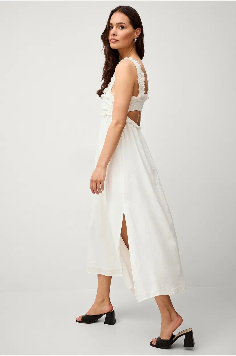 Mango Maxikjole Dress Cake - Hvit