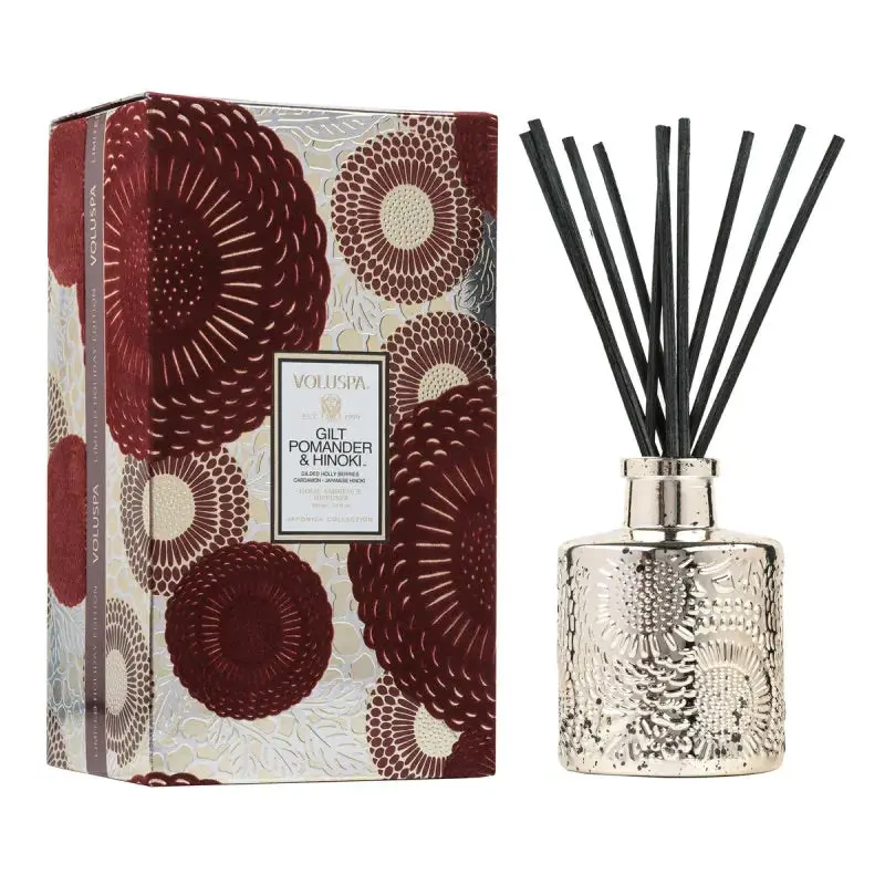 VOLUSPA Gilt Pomander & Hinoki Reed Diffuser 100ml