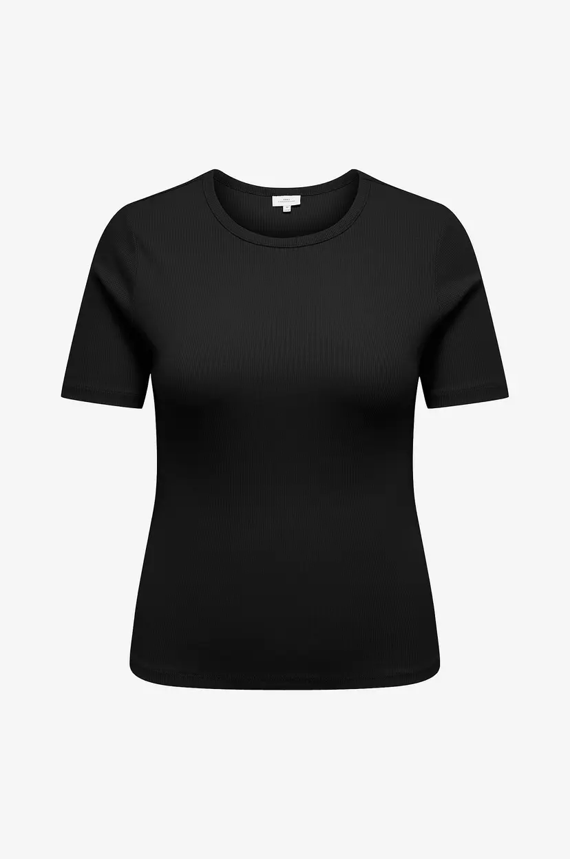 Only Carmakoma Topp Carval S/S O-Neck Top Jrs - Svart