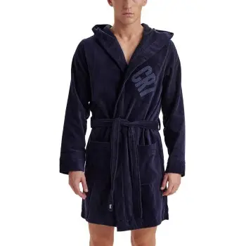 CR7 Cristiano Ronaldo CR7 Cristiano Ronaldo Cotton Bathrobe Navy bomull Medium Herre