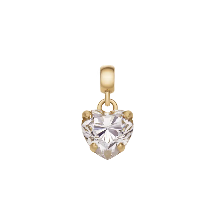 Daniel Wellington Gold/white Charm Heart White Crystal G | DW