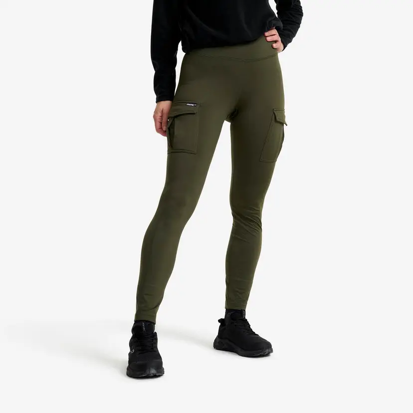 RevolutionRace Alaska Fleece Lined Pocket Leggings Dame Forest Night
