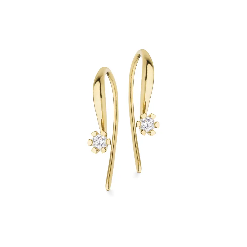 Vida Vida - Guld ørebøjle med diamant 0,10ct - 1823,10