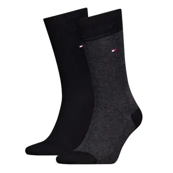 Tommy Hilfiger Tommy Hilfiger Strømper 2P Men Birdeye Sock Svart Str 39/42 Herre