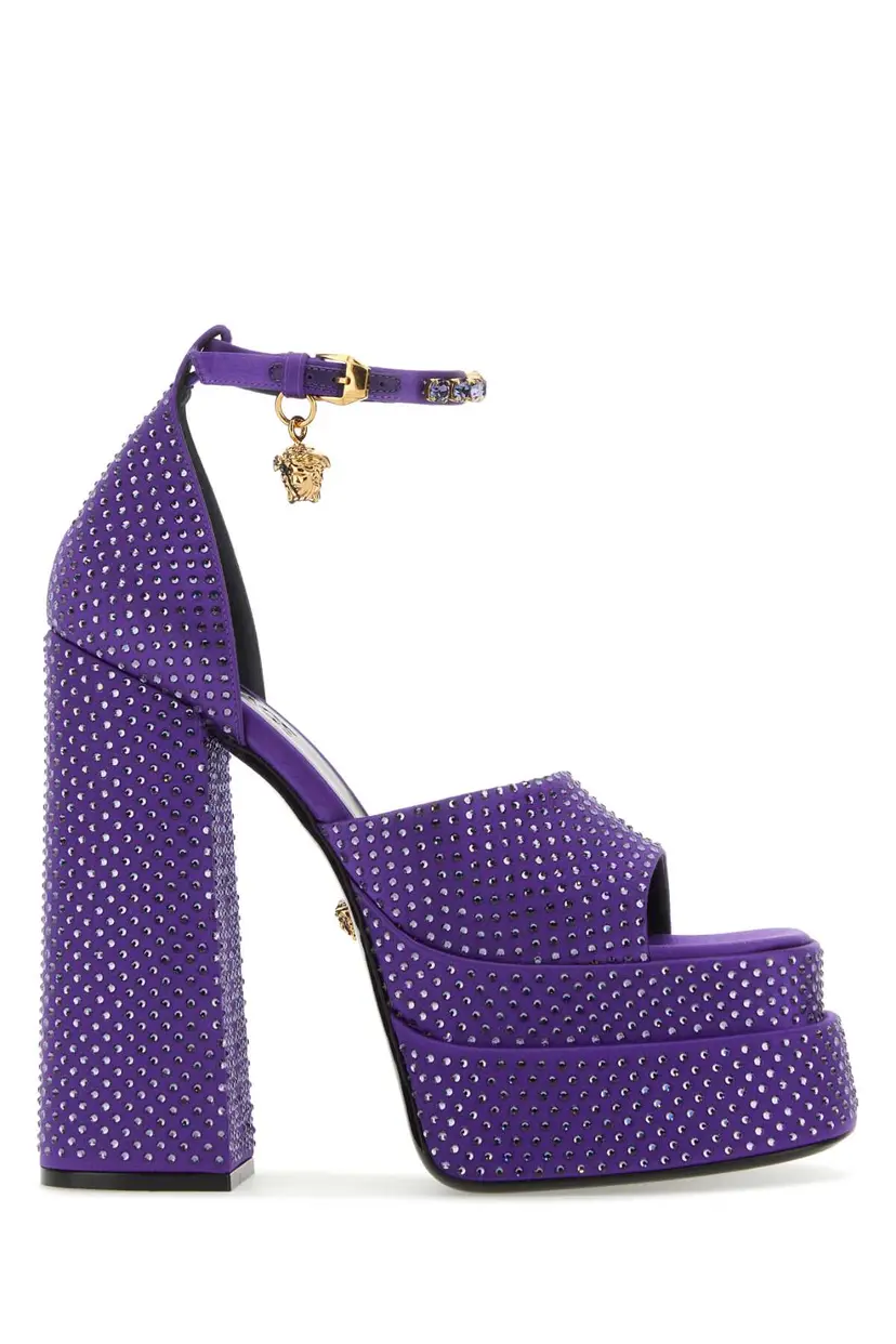 Versace Versace Høyhælte sandaler – Lilla