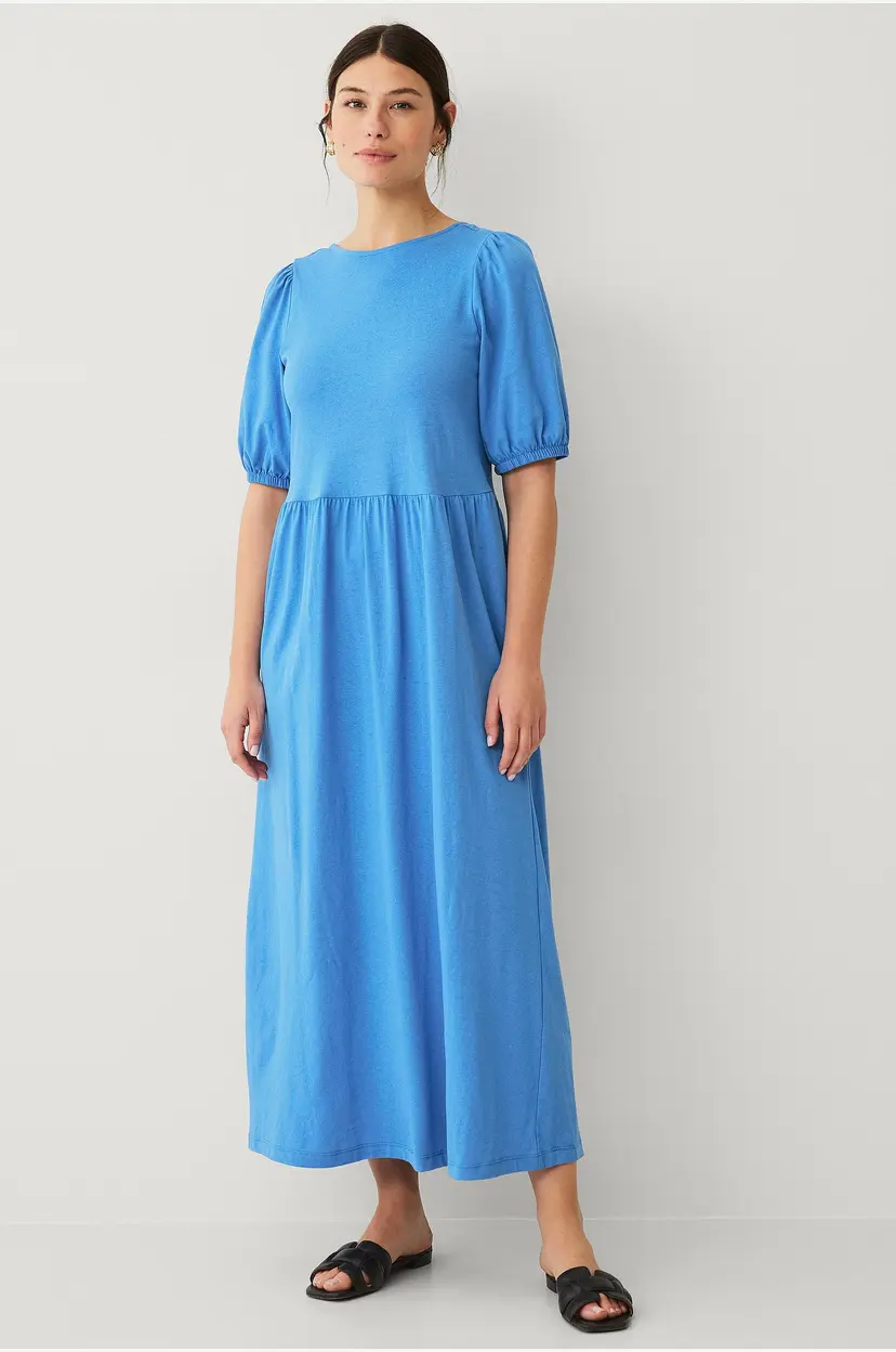 Vila Maxikjole viSummera O-neck 2/4 Midi Dress - Blå