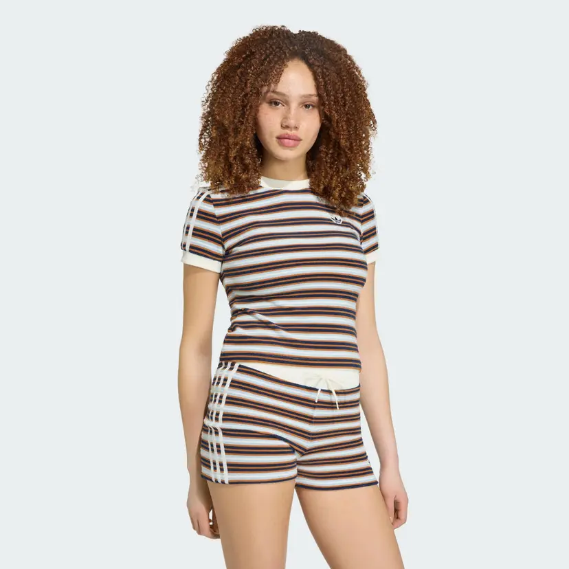 Adidas ADIDAS ORIGINALS SUMMER GLOW SLIM STRIPED T-SKJORTE