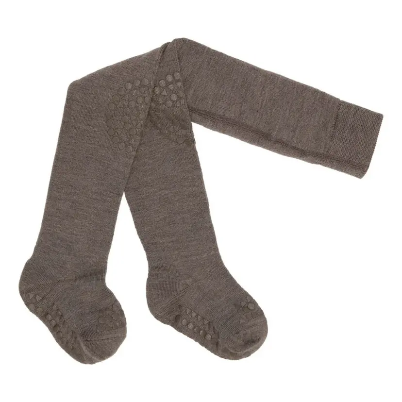 GoBabyGo GoBabyGo - Strømpebukse Ull Antiskli LV Brown Melange