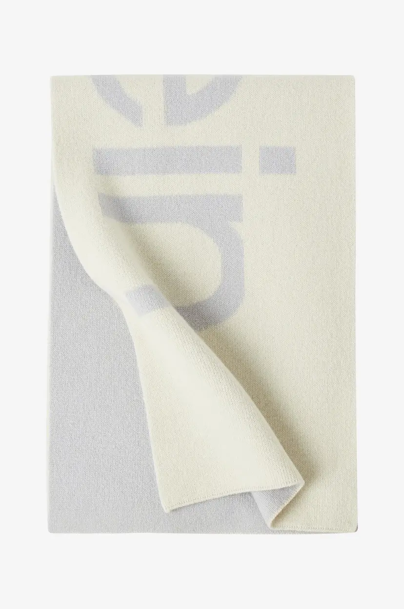 Calvin Klein Skjerf Two-tone Knit Wool Mix HW Scarf - Blå