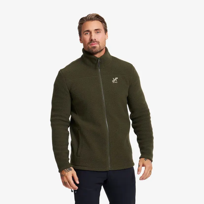 RevolutionRace Moss Pile Fleece Jacket Herre Forest Night