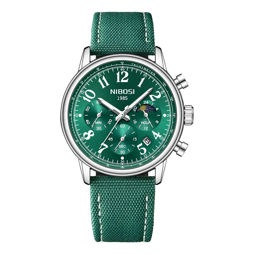 Nibosi Nibosi Aviator Chronograph Green
