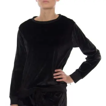 DKNY DKNY Insert Logo LS Sleep Top Svart polyester Medium Dame