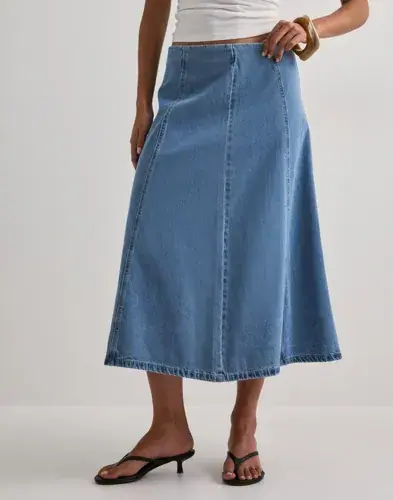 Vero Moda Vero Moda - Blå - Vmsigga Hr 7/8 A-Line Clr Denim Sk
