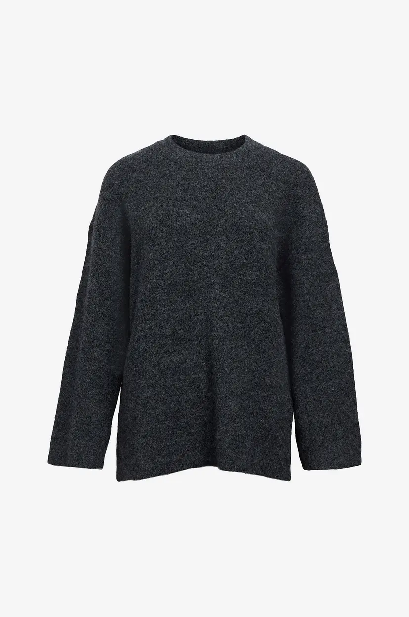 Object Collectors Item Genser objDiana LO L/S Knit Pullover - Grå