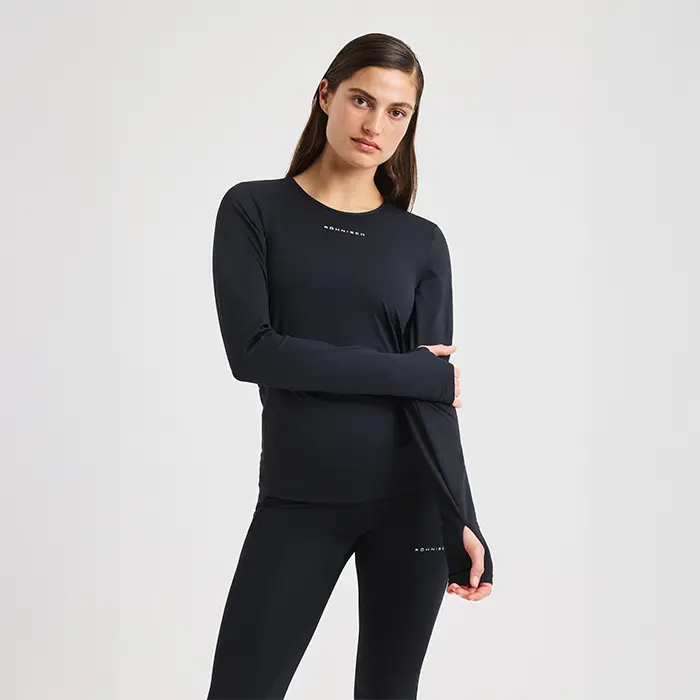 Rohnisch Jacquard Langermet Svart
