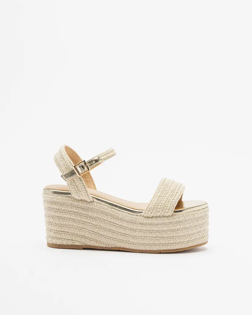 Gloss Gloss 1706-J17 Beige Platform sandals