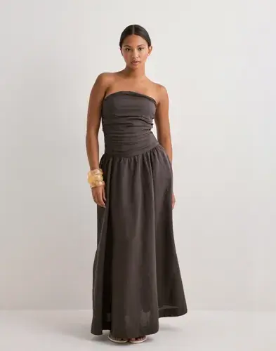Neo Noir Neo Noir - Brun - Kima Linen Dress