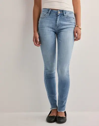 ONLY Only - Blå - Onlblush Mid Sk Ak Rw Dnm REA1467 N