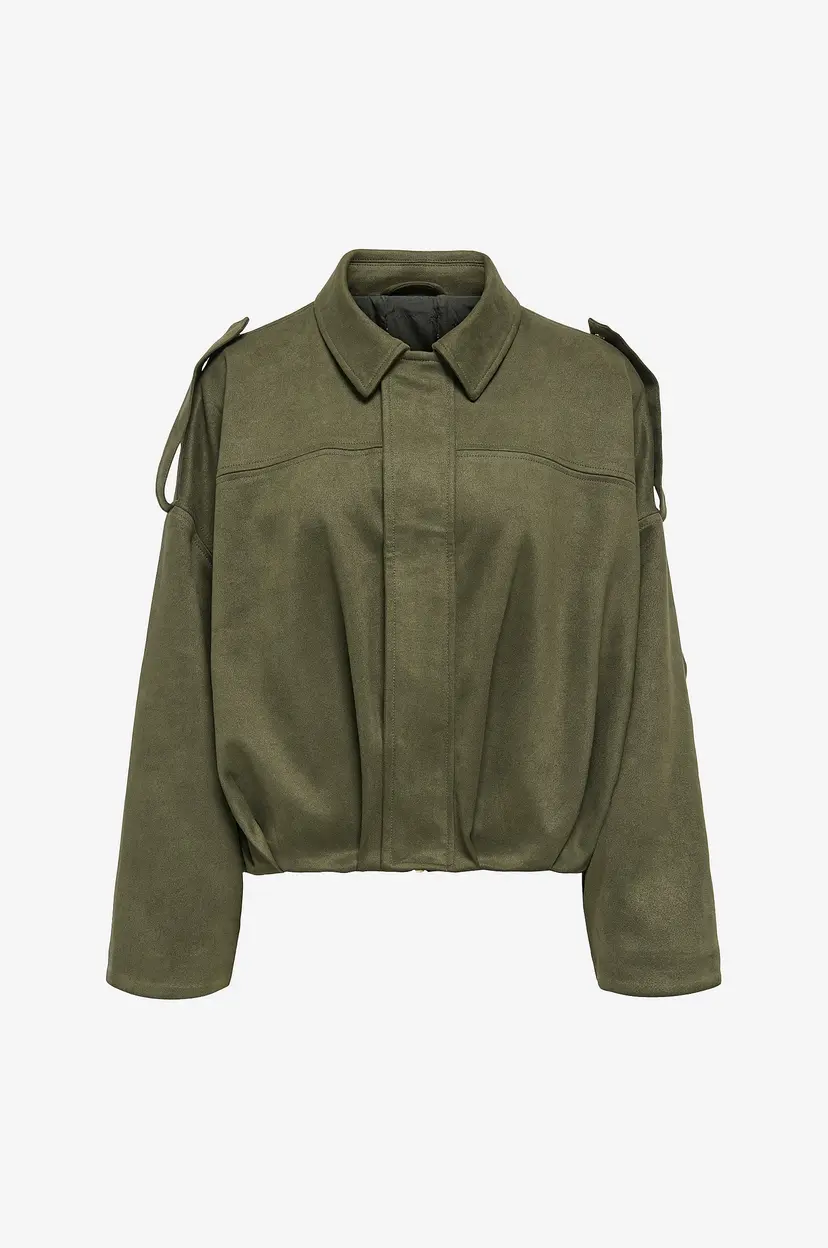 ONLY Jakke onlMoon-Stina Faux Suede Bomber - Grønn