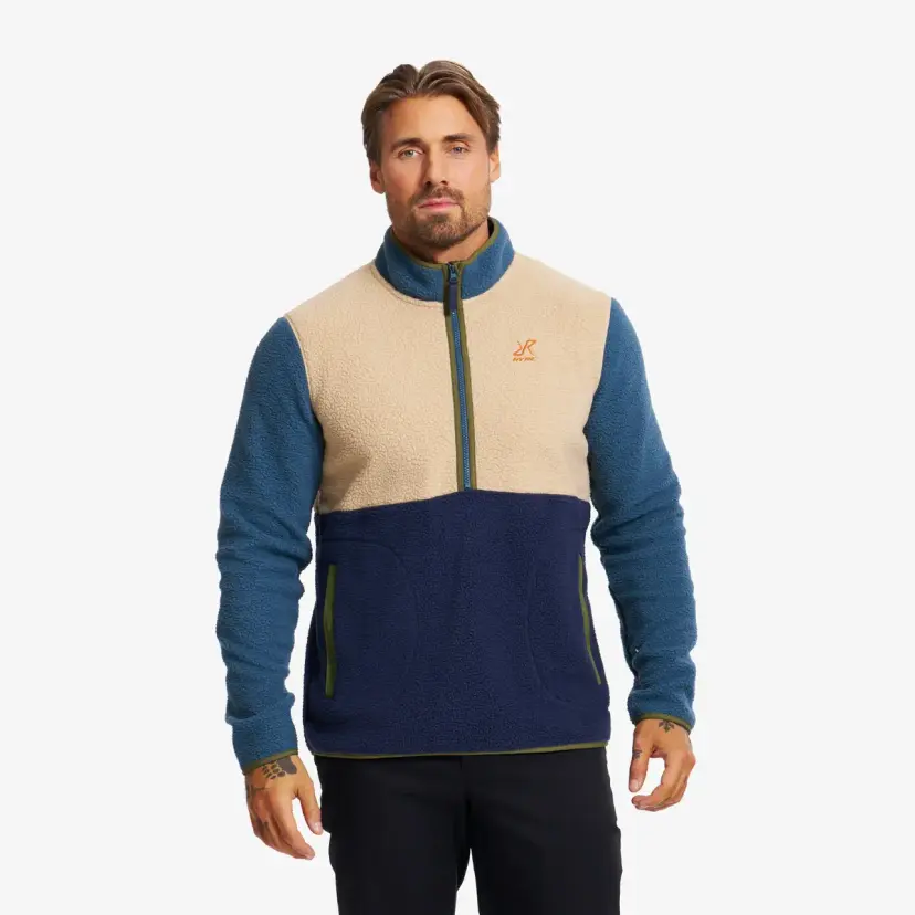 RevolutionRace Canyon Half-zip Pile Fleece Herre Orion Blue/Safari Beige