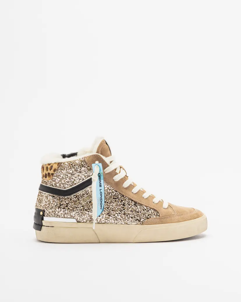 Crime London Crime London SK8 Recut High Beige High-top sneakers