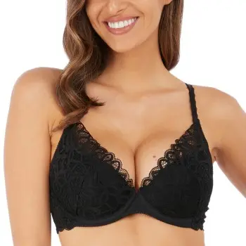 Wacoal Wacoal BH Raffine Plunge Push Up Bra Svart A 70 Dame