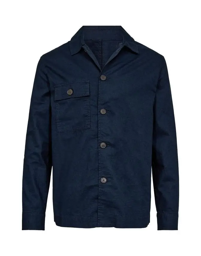 Gino Marcello Linen overshirt modern fit