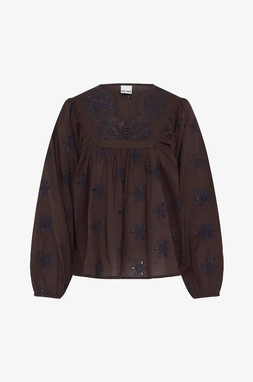 Ichi Bluse Iheisa Ls - Brun