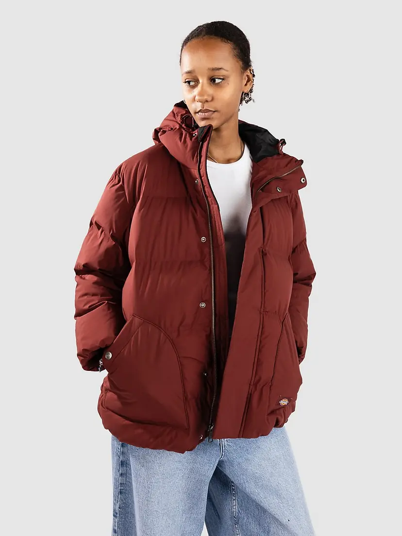 Dickies Dickies Eagleville Hooded Puffer Jakke rød