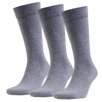 Amanda Christensen Amanda Christensen Strømper 3P True Combed Cotton Sock Grå Str 35/38