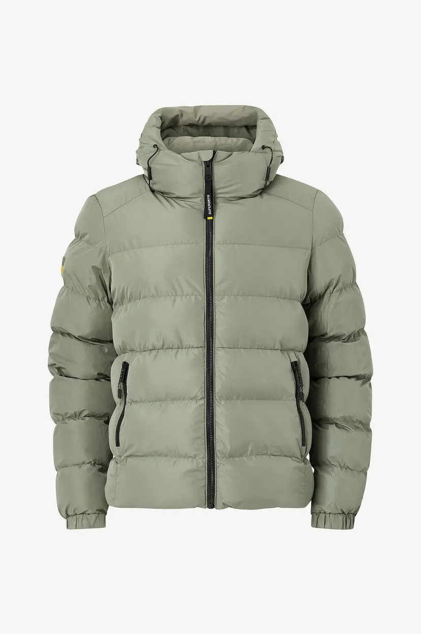 Superdry Jakke Hooded Sports Puffer Jacket - Grønn