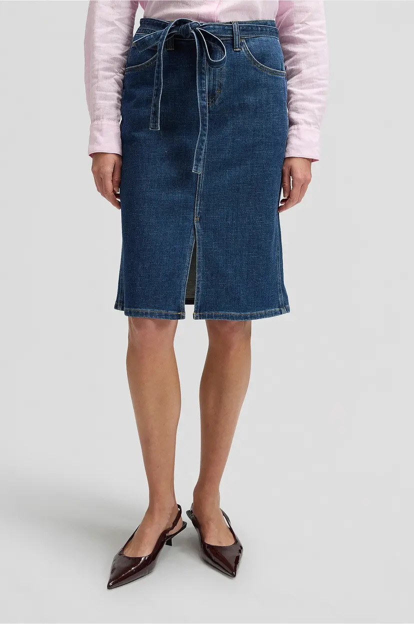 Lee Denim skjørt Midi Skirt With Bow - Blå