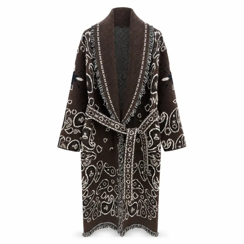 From Paris With Love Maxi Paisley Jacket Brun