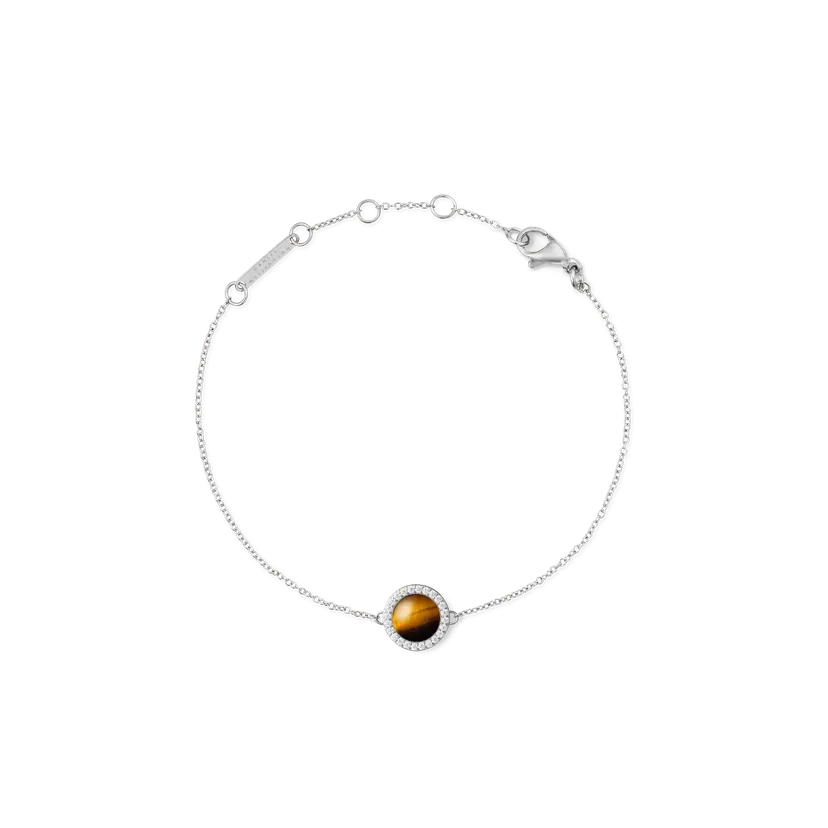 Daniel Wellington Silver Bracelet Audrey Tiger Eye | DW