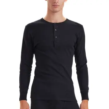 JBS of Denmark JBS Basic Grandad Black Svart bomull Medium Herre