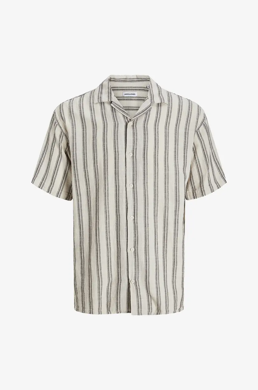 Jack & Jones Skjorte jjeEnzo Stripe Resort Shirt SS - Grå