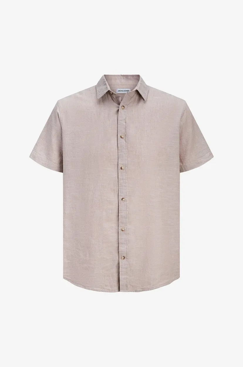 Jack & Jones Skjorte jjeSummer Linen Blend S/S - Brun