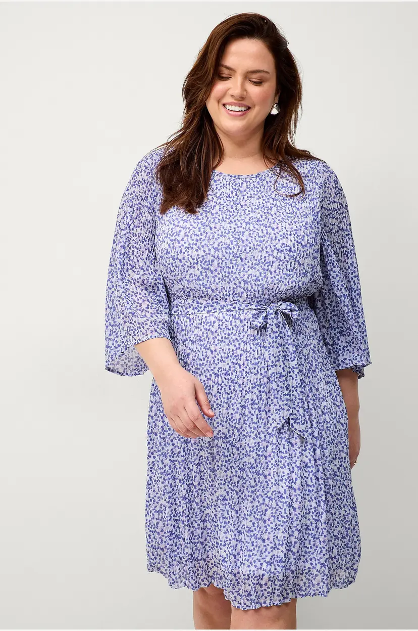 Zizzi Kjole caCathrine 1/2 Blk Dress - Lilla
