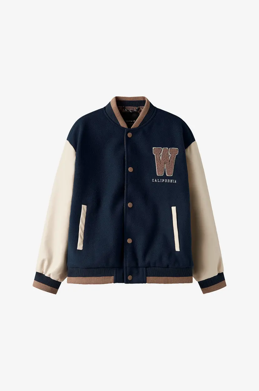 NAME IT Jakke nkmMikado Varsity Jacket - Blå