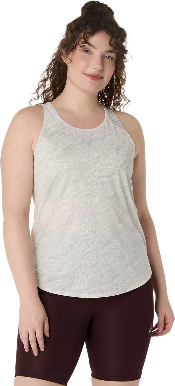 Asics Asics Women's Fujitrail Tank Cream/Rainstorm Grey