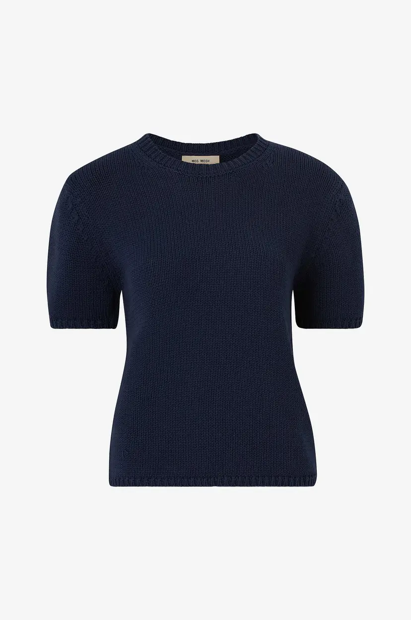 Mos Mosh Topp mmArin SS Cotton Knit - Blå