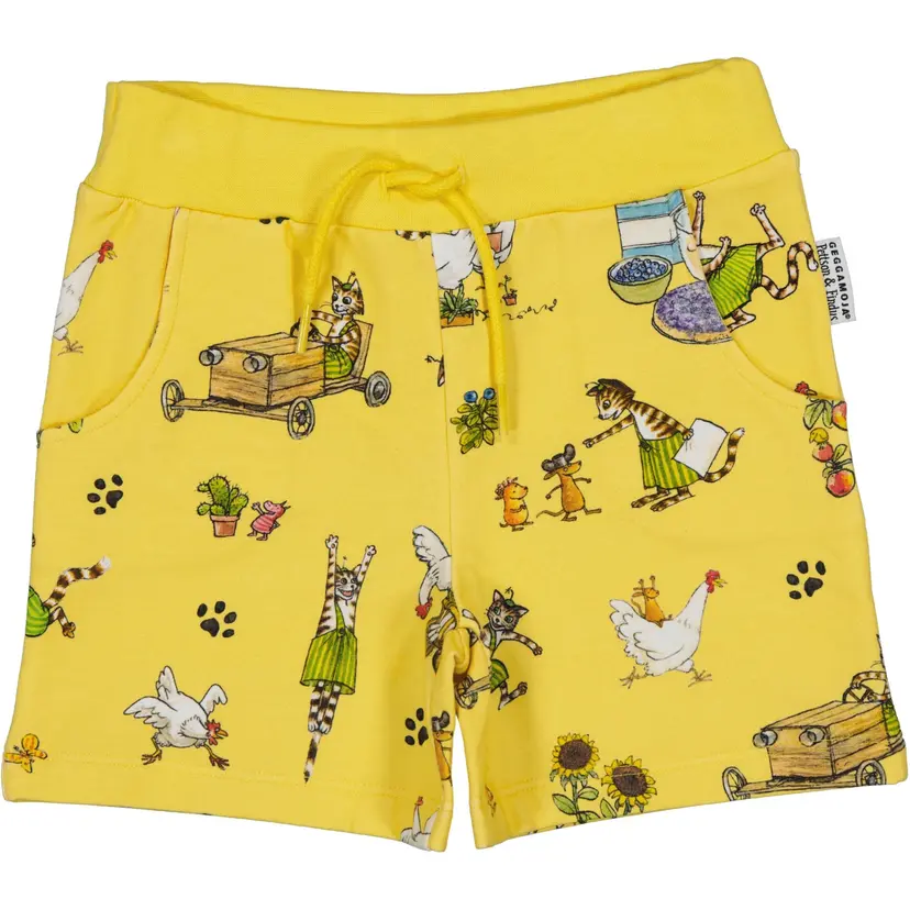 Geggamoja Collegeshorts Pettson och Findus Gul - 122/128